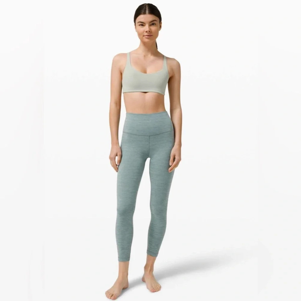 Lululemon Athletic Align HR Yoga Pants 25” Heathered Tidewater Teal Women’s Sz 8